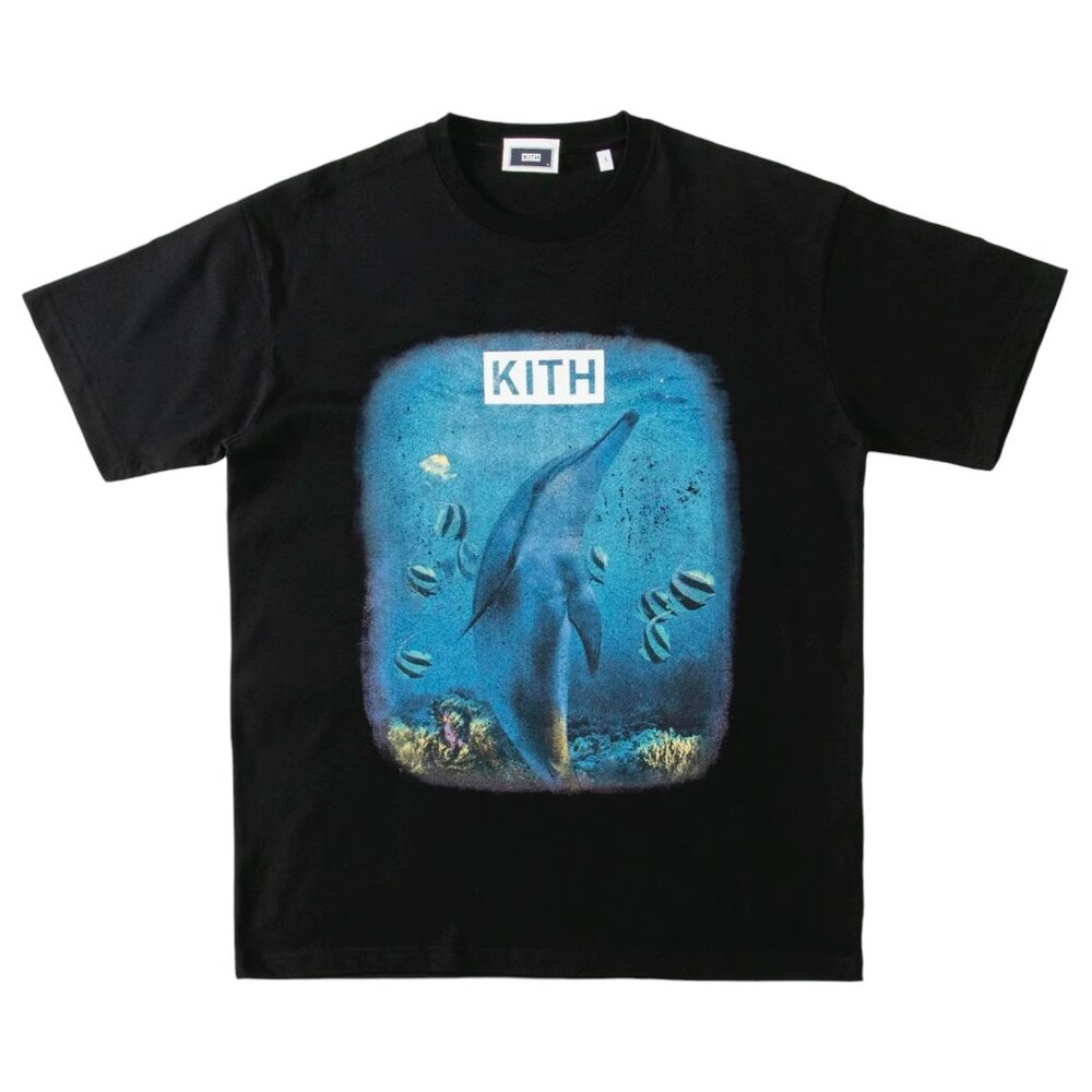 Kith Underwater Dolphin Vintage T-Shirt Black